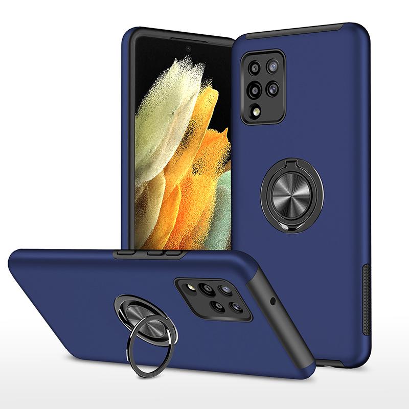 Samsung A42 5G Car Holder Case: Magnetic, Anti-Drop, Hidden Ring Stand, Full Coverage Protection