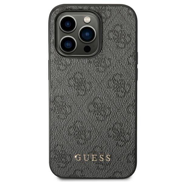 Guess Guhcp14Xg4Gfgr Iphone 14 Pro Max6,7 Szary/Grey Hard Case 4G Metal Gold Logo