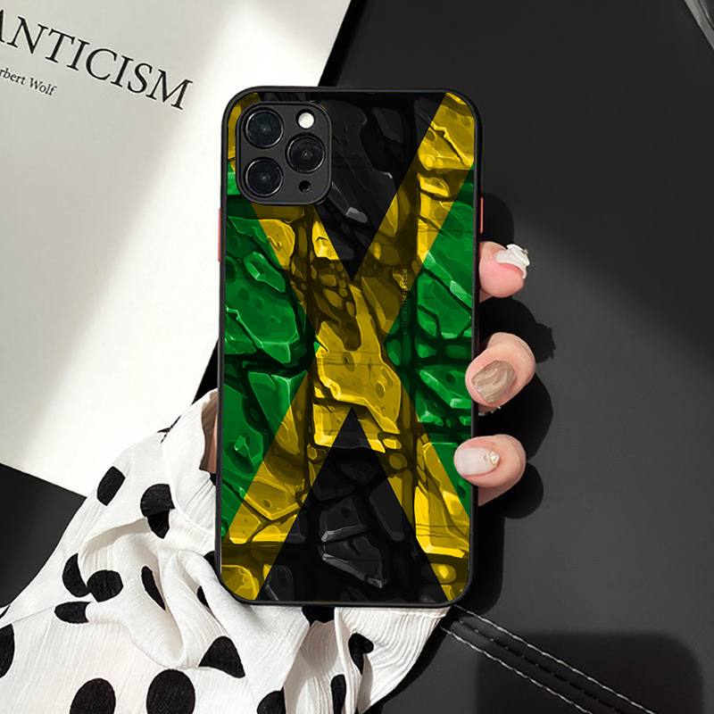 FHNBLJ Retro Jamaica National Flag Phone Case for iPhone 11 12 13 mini pro XS MAX 8 7 6 6S Plus X 5S SE 2020 XR case