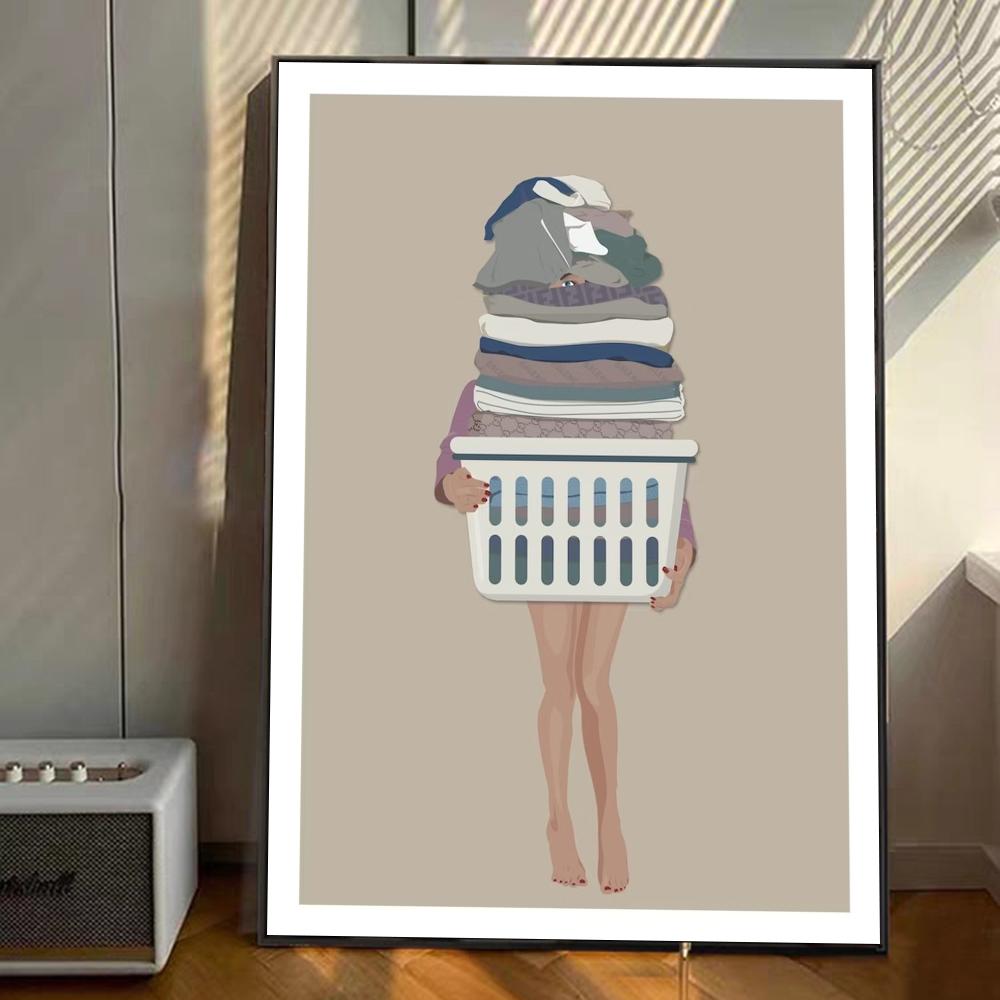 Laundry Day Art Poster Good Quality Prints and Posters Vintage Room Home Bar Cafe Decor Aesthetic Posters Waterproof Paper