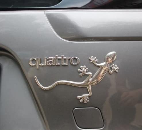 [Plusdo] 3D Sticker 3D Car Emblem Gecko Lizard Gecko Silver