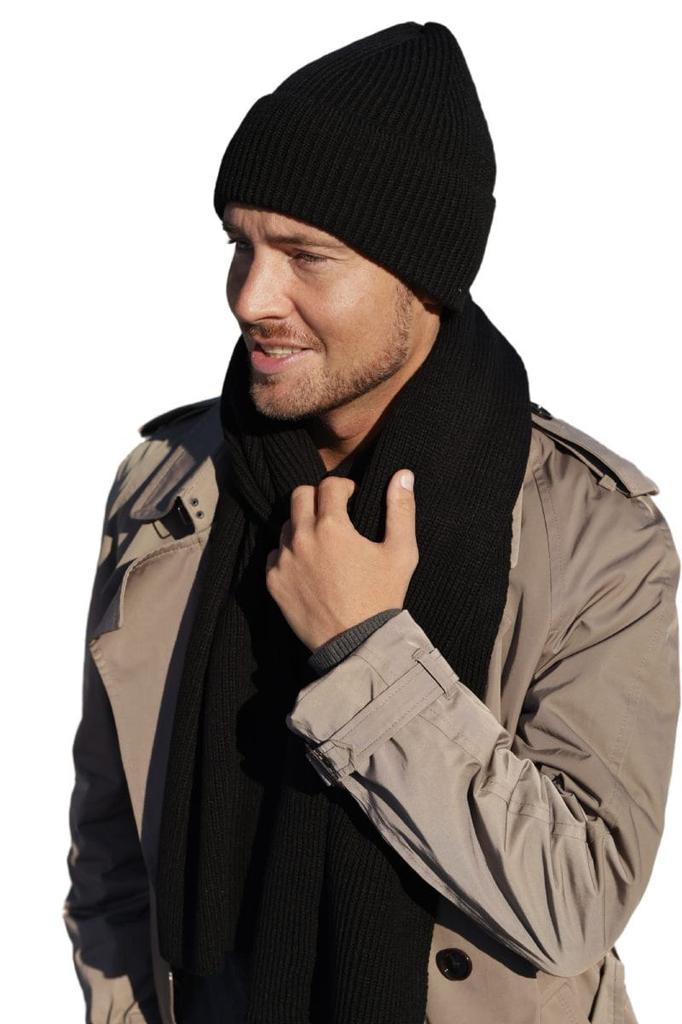 Kamea Filip Men' Set (Hat + Scarf), Black