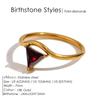 EMANCO Stainless Steel Birthstone Ring for Woman Simple Style Ring Festival Party Fashion Jewelry Dropshipping 48-Hour Shipping