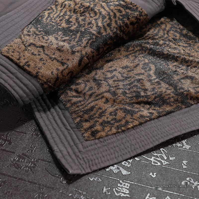 Men's Winter Fleece-Lined Tang Suit Jacket - Chinese Style for Middle-Aged & Elderly