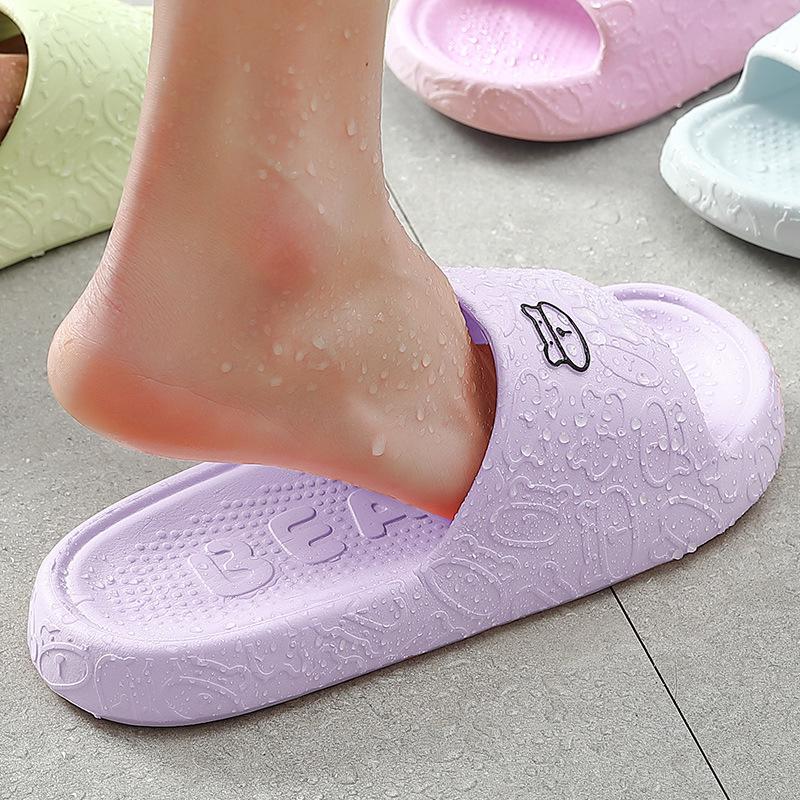 Soft-Soled Bear Slippers: Men's & Women's Summer Indoor/Outdoor Footwear