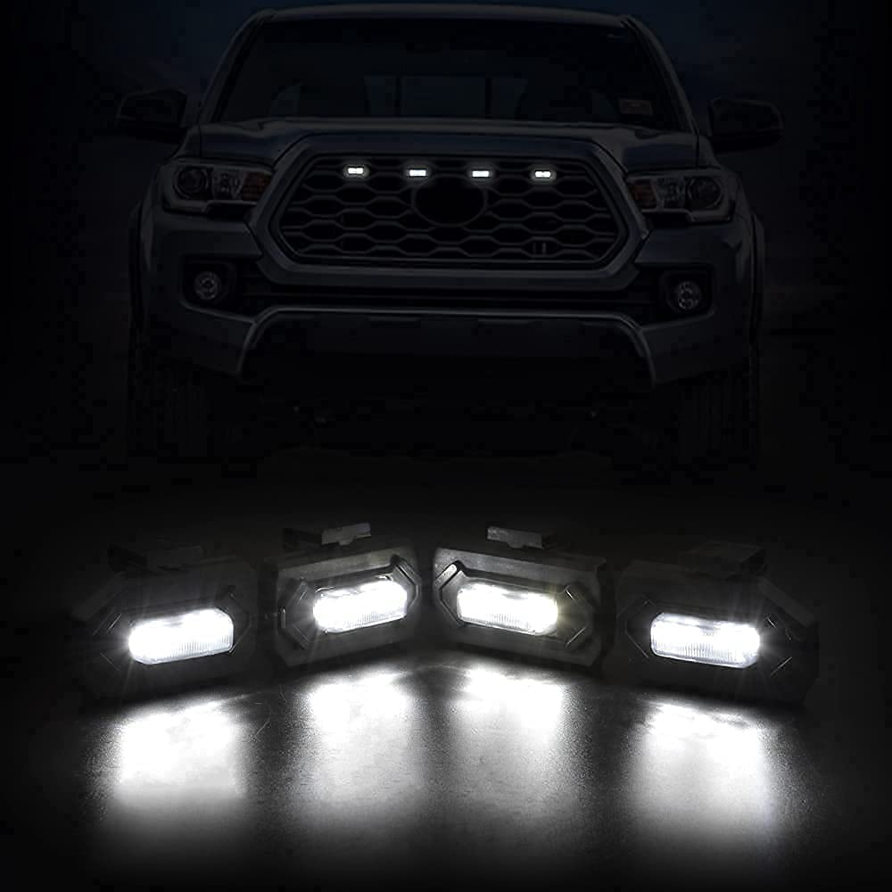Pmandgk 4 LED Front Grille Lights, External Grille Lamp for Rtor Off Road 2020 2021, Yellow Light