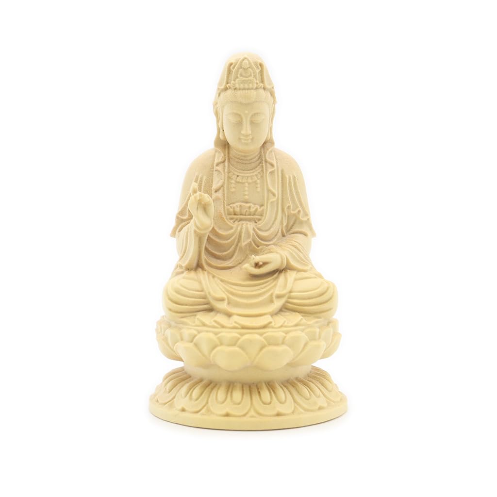 

особая буддийская статуэтка Мини сидящая статуэтка Сэйканнон высота ширина глубина Водяной самшит 8203 Куриты [Бодхисаттва] (всего 6,5 см, 4 см, 3,5 см)