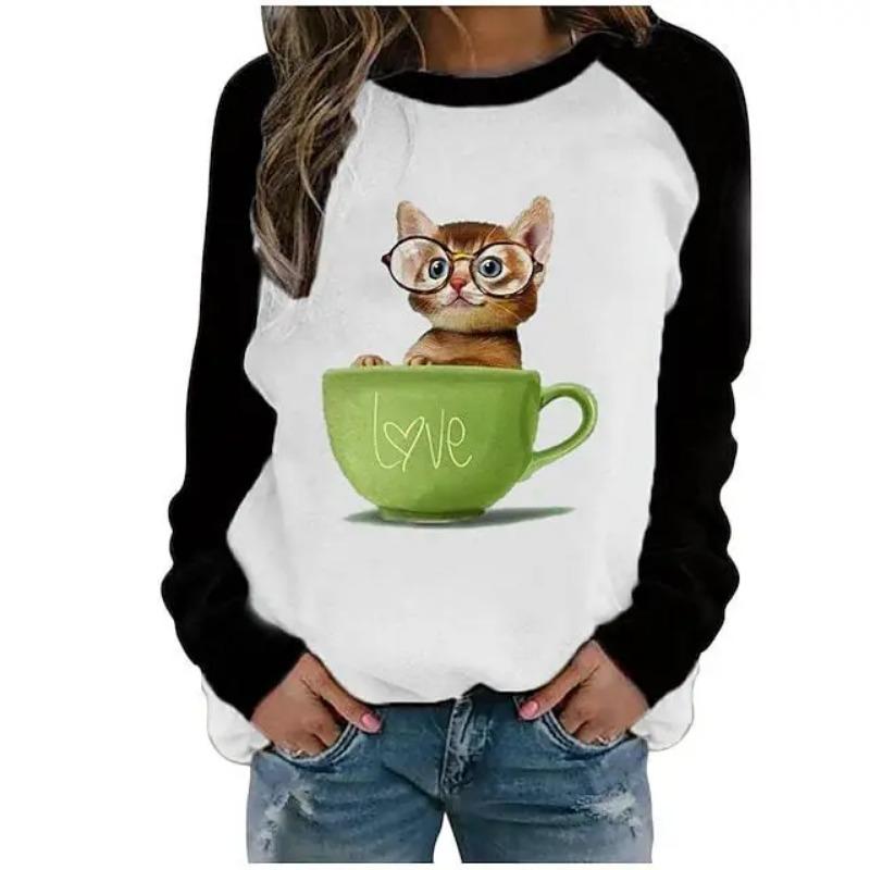 

2023 Casual Round Neck Long Sleeve Pullover Christmas Sweatshirt Fleece Lining Printed Design For International Trade XL