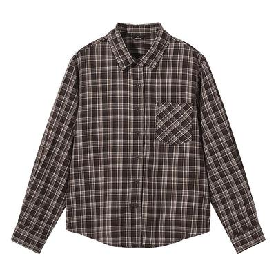 Hotwind Women's Plaid Square Collar Shirt