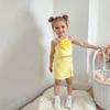 Girls' Fashionable Set Summer Children's Cute Flower Halter and Culottes Set