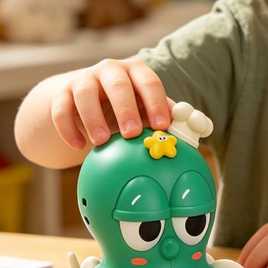 huaqianguhh Dancing Octopus Baby Toys, Electric Crawling Toy with Voice Playback, One-Click Repeat, Light & Music Automatic Obstacle Avoidance, Parent