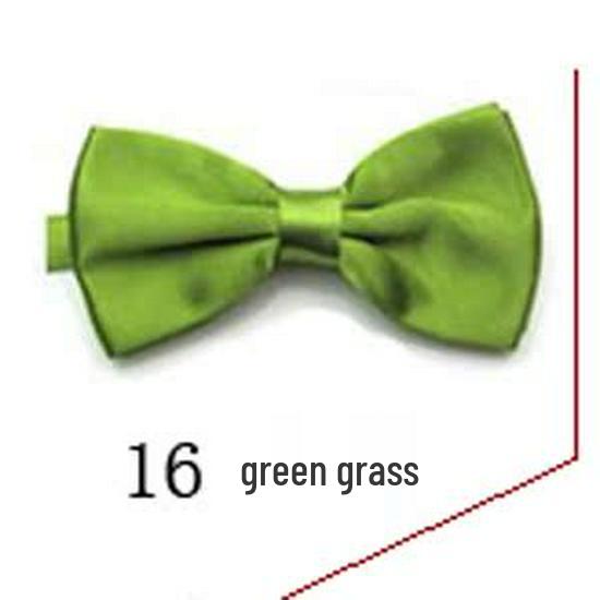 Krawatte im koreanischen Stil mit doppelter Lage für Männer und Frauen - Trendiges einfarbiges Hochzeitsaccessoire