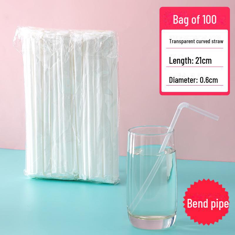 Individually wrapped transparent telescopic straws for children - durable plastic, ideal for soy milk and home use.
