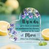 2D Flat Heart-Shaped Acrylic Desktop Decoration Plaque, Floral Design, Home Decor Plaque Hanging Wall Art Decorative Garden Decoration for Room Door S