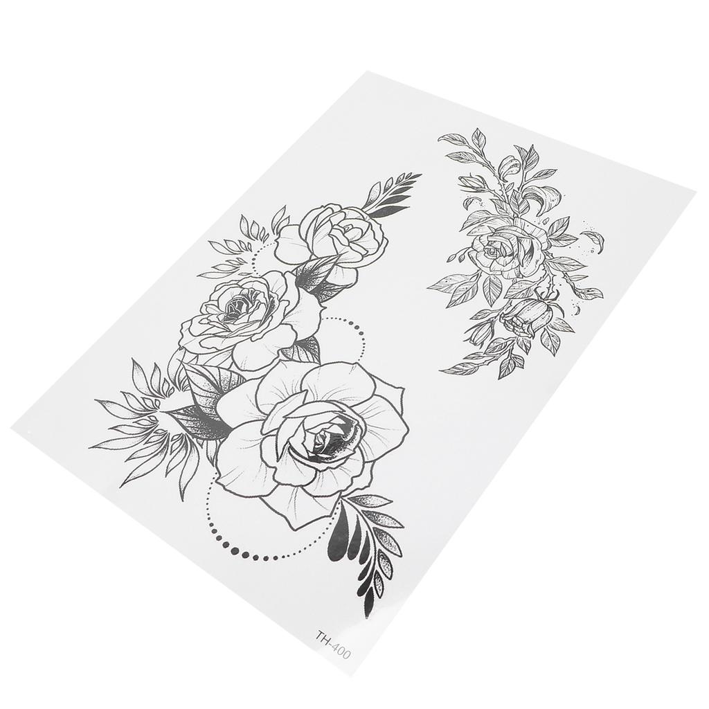 Temporary Tattoo Sticker Arm Chest Back Leg Waterproof Women Flower Tattoo StickerTH‑400