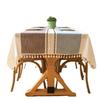 Ins Nordic Jacquard Imitation Cotton And Linen Embroidered Fringed Lace Geometric Rectangular Coffee Table Tablecloth Dining Table Cloth