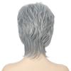 Lady Women Short Wave Synthetic Hair Wig Blonde Brown with Highlights Full Wigs Silver Gray Color