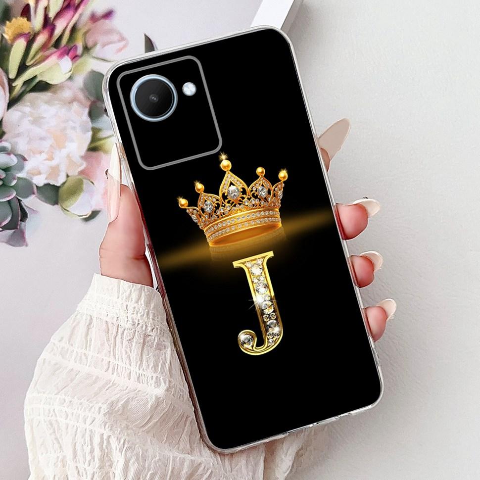 For Realme C30 Case Cute Crown Letter Cover Soft Silicone Phone Case For Realme C 30 C30 4G RMX3581 RMX3623 Protection Covers