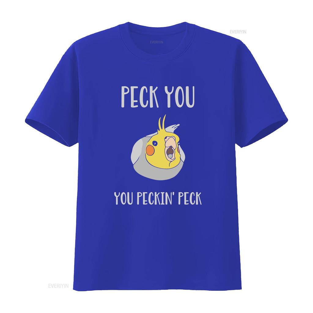 Peck you peckin funny cockatiel T Shirt parrot lover apparel birb memes clothes bird owner clothing vintage Washed fashion