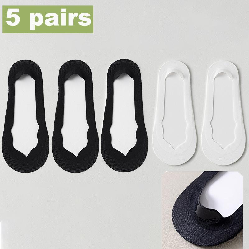 Women Socks Girl Lady Spring Summer Thin Ice Silk Non-slip Do Not Fall Off Sweat-absorbing Traceless Breathable Invisible Socks