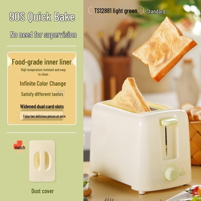 Compact 2-Slice Multifunctional Toaster: Fast Heating Mini Breakfast Machine