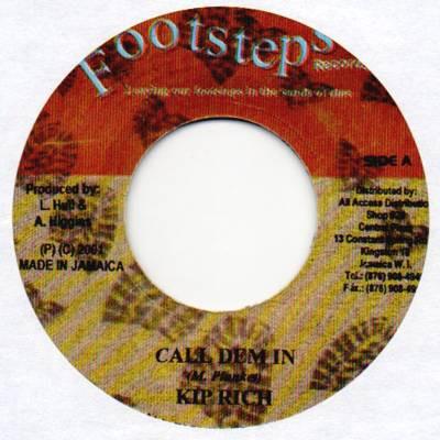 7inch Record KIPRICH / DADDY SCREW & DONOVAN STE - Call Dem In / Put It In Deh NONE Footsteps Recor 2001 Jamaica Reggae, Ska & Dub Used