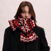Women's Korean Style Autumn/Winter Jacquard Scarf & Hat Set – Versatile Shawl and Neck Warmer for Couples and Students