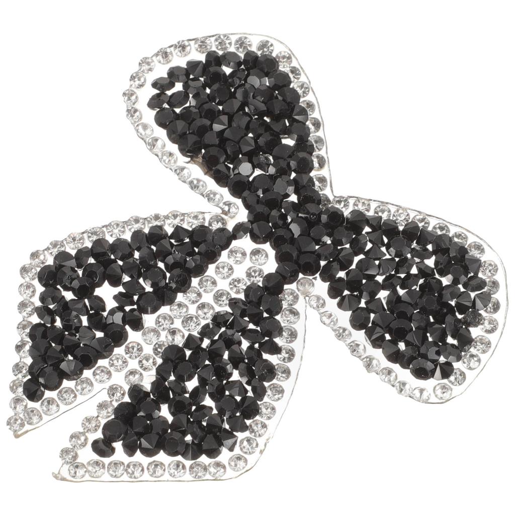 Vintage Style Bowknot Patch Rhinestone Embroidered Iron on for Trousers Cushions Pillows DIY Fashion Embroidered Patch