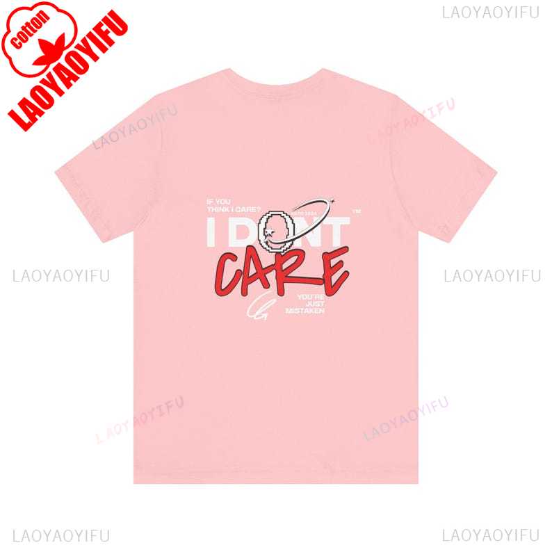 I Dont Care T Shirt Bold Attitude Graphic Tee By Edgy Streetwear Shirt for Men  Women Shortsleeved Breathable Oneck Tops S