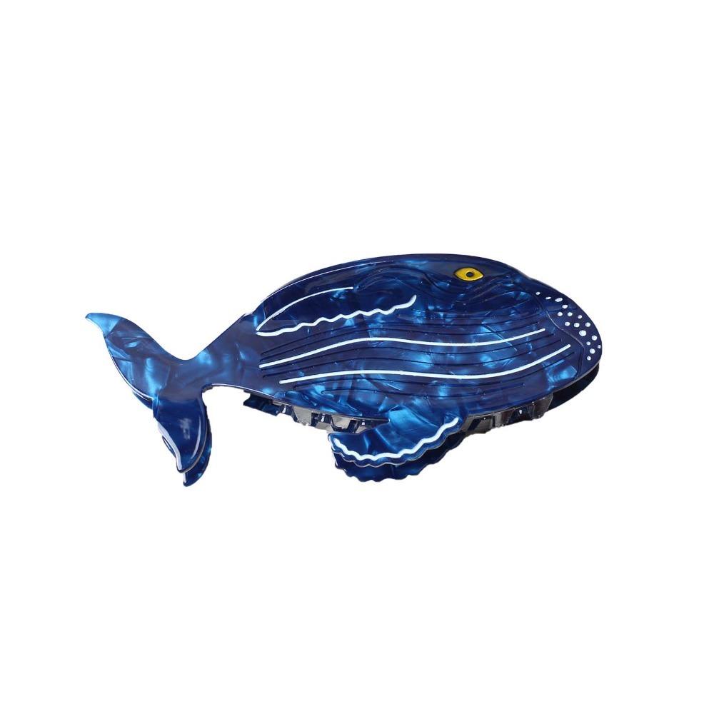 Noctilucent Sperm Whale Shark Clip Acetic Acid Animal Hair Clip Acetate Fish Hair Claw Daily