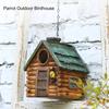 Vogelhaus Pastorales Design Harzhandwerk Großer Eingang Tolle Details Wärmespeicherung Gartendekoration Großer Raum Winddicht Winter Kolibrihaus für