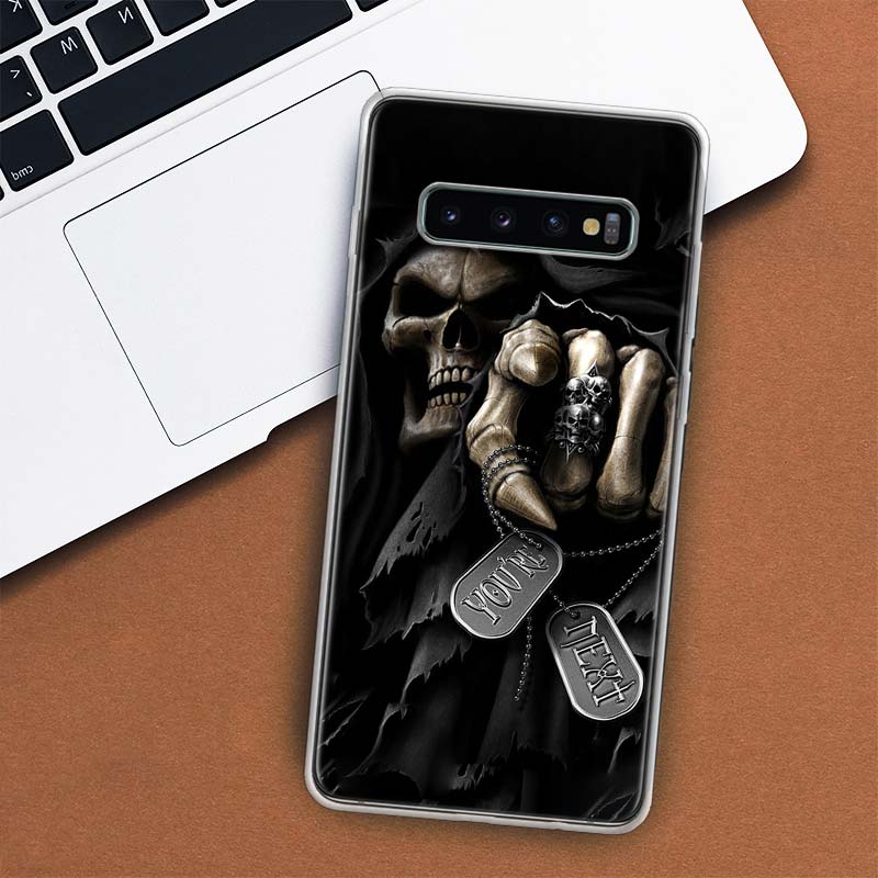 

Чехол для телефона Grim Reaper Skull и Skeleton для Samsung Galaxy S10 Plus S20 FE S21 S22 Ultra S10E S9 S8 + S6 S7 Edge Lite Shell Coque Samsung S22 Ultra