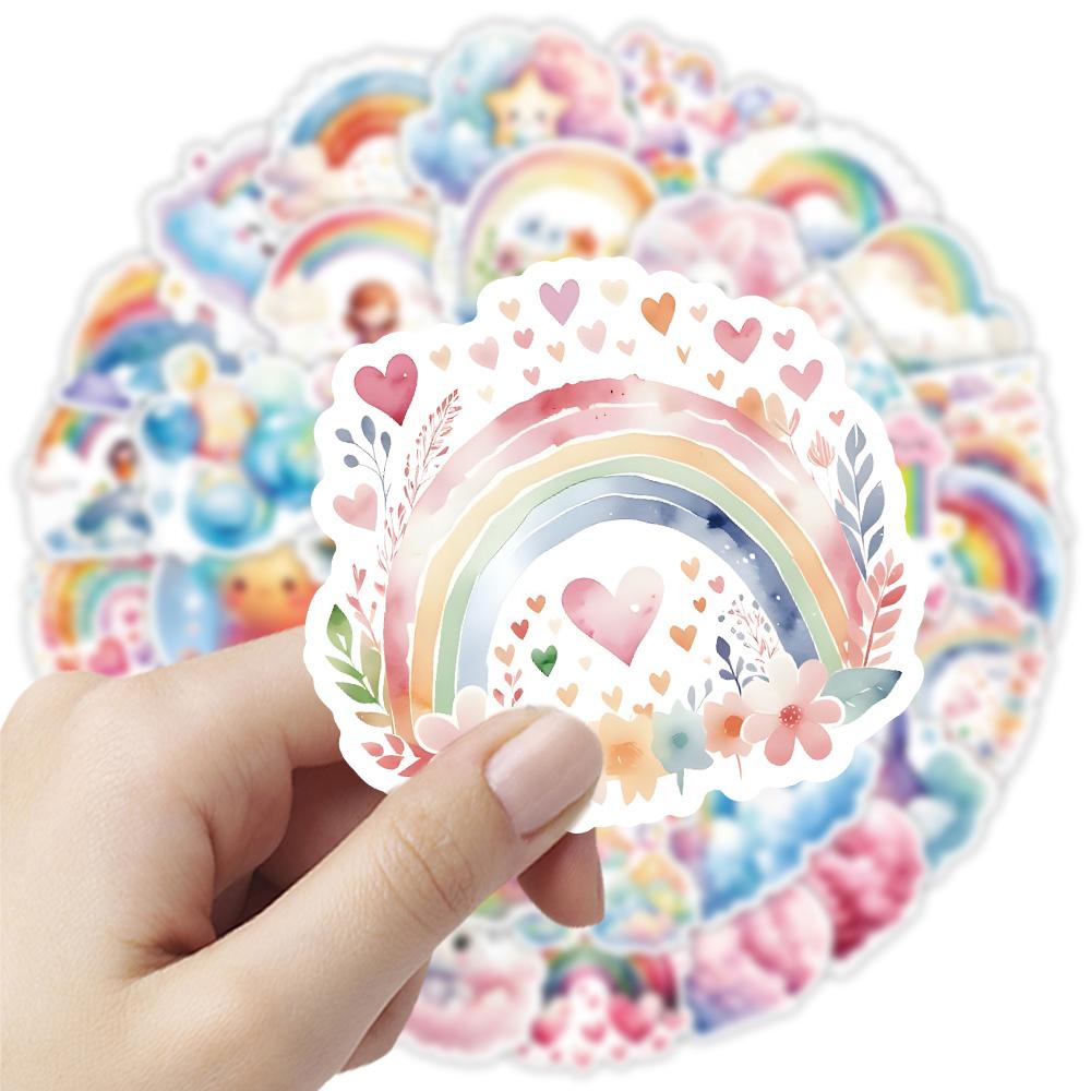 10 30 50Pcs Kawaii Cartoon Rainbow Stickers Cute Cloud Star Stickers Sticker Phone Guitar Diary Coloful Graffiti Decals Kids Toy