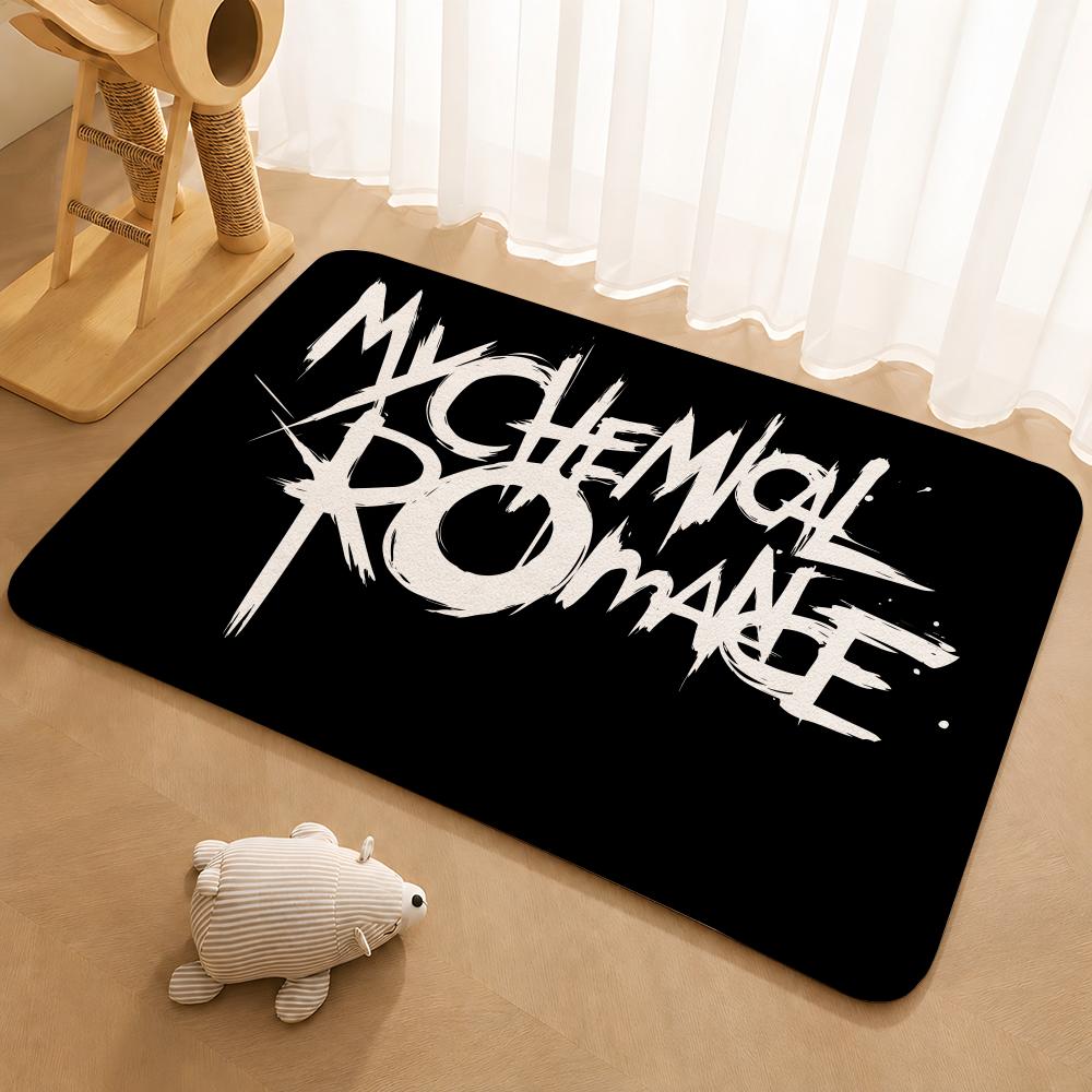 Rock Band My Chemical R-Romance Floor Mat Floor Mat Soft Flannel Non-Slip Door  Rug for Living Room
