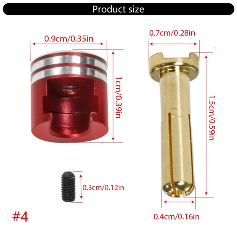 4/5mm Remote Control Battery  Banana Plugs with Heat Dissipation Copper Remote Control Car Battery