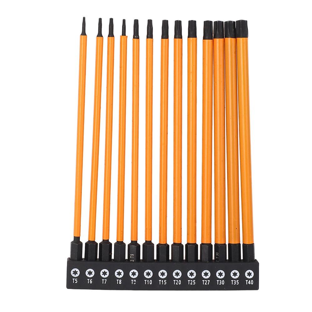 13pcs Magnetic Head Impact Driver Bit Set S2 Alloy Steel Hex Shank Bit Set Power Tool Accessories