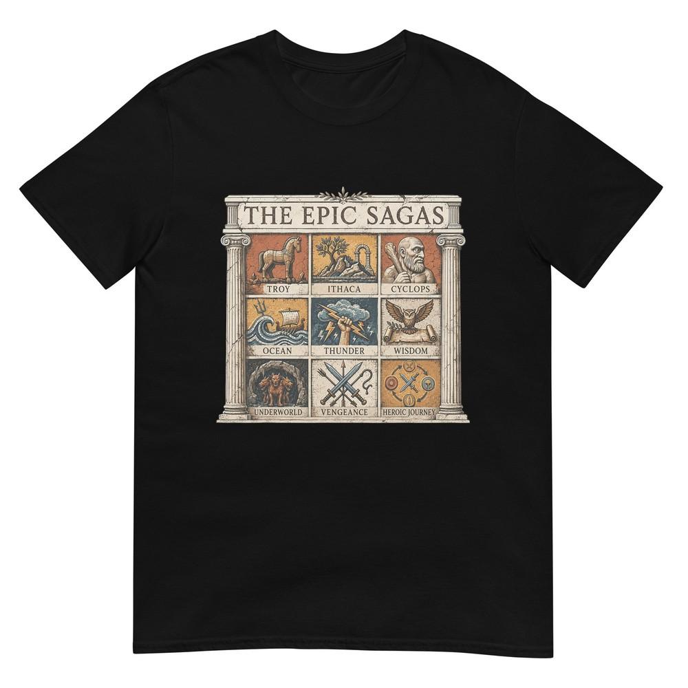 Greek Mythology Epic Sagas Odyssey Ithaca Thunder Retro Tshirt