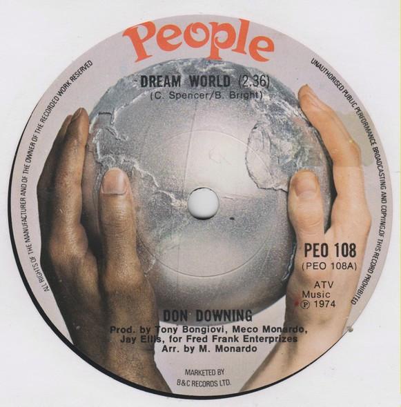 

7inch Record DON DOWNING - Dream World PEO108 People 1974 UK Soul/Funk Used