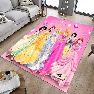 Princesses Pink Dreams Carpet For Playroom Bedroom Living Room Sofa Home Decorkids Game Area Rug Nonslip Floor Mat