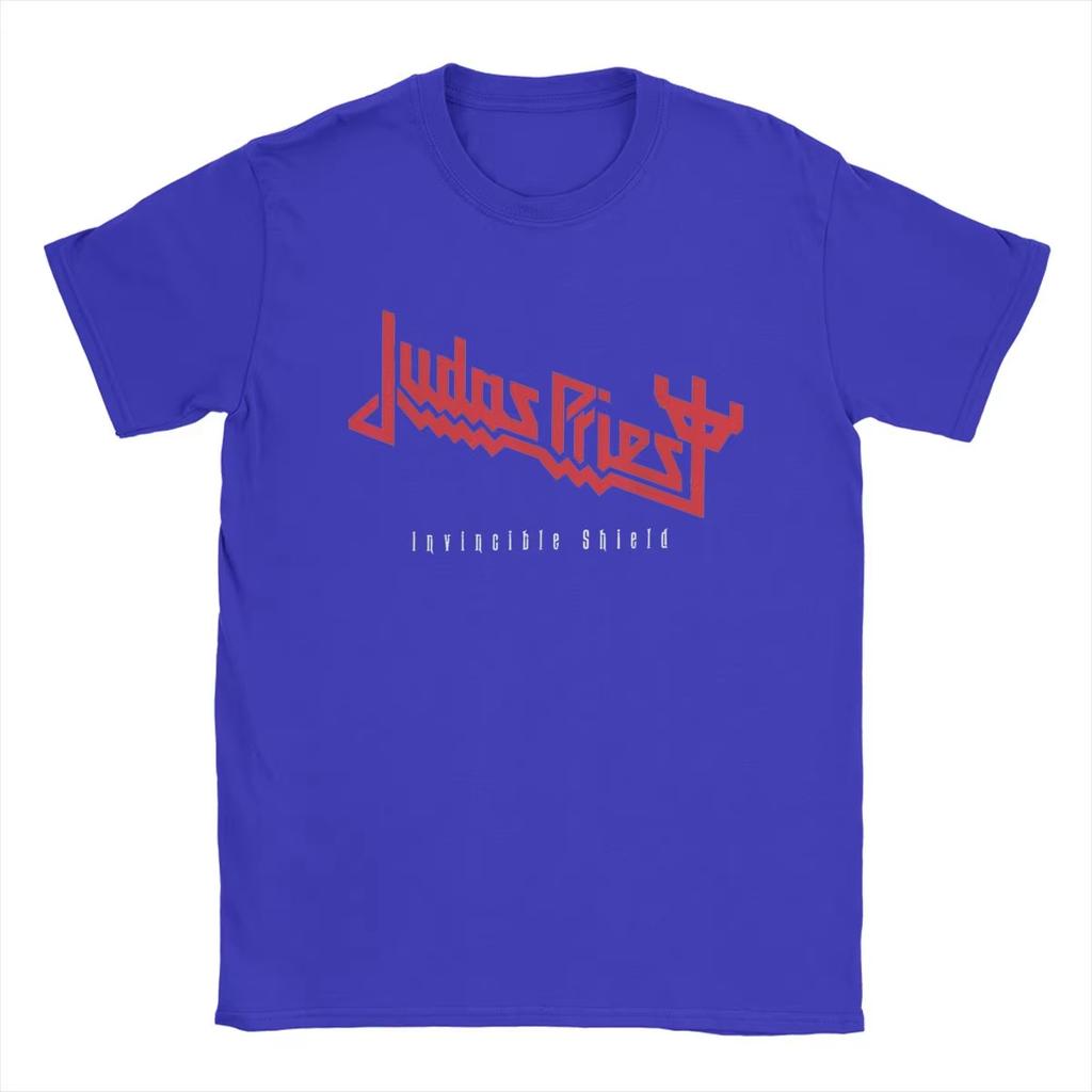 Herren T-Shirt Judas Priest Lässig 100% Baumwolle T-Shirt Kurzarm T-Shirt O-Ausschnitt Top Hohe Qualität Herrenbekleidung