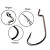 SOUGAYILANG 50pcs High Carbon Steel Jig Worm Fishing Hook