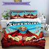 3pcs Superhero, Supergirl Duvet Cover Set (1 Duvet Cover + 2 Pillowcases, No Core) - Comfortable, And Breathable Bedroom Decoration Yy251104001