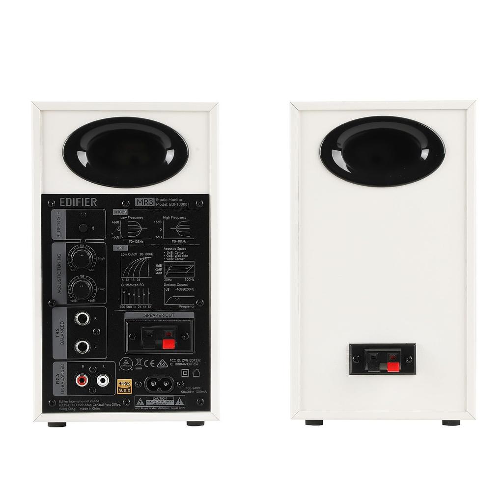 Edifier MR3 Monitor Speaker System with 36W Maximum 4 TRS RCA AUX Stereo and Headphone Output Japanese 2.0-Channel (White) Output, Inputs, Bluetooth,