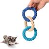 Hamster Climbing Rope Toy Bird Swing Cage Accessory Bright Colors Anti-Biting Hanging Glider Pet Toy with Hooks Handmade Teething