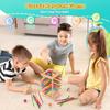 Montessori Game Wooden Board Game, 48 Colorful Sticks Dice Game for 3 4 5 6 Year Old, Kerplunk Game for Kids Math Educational Toys for 3 Years Old,