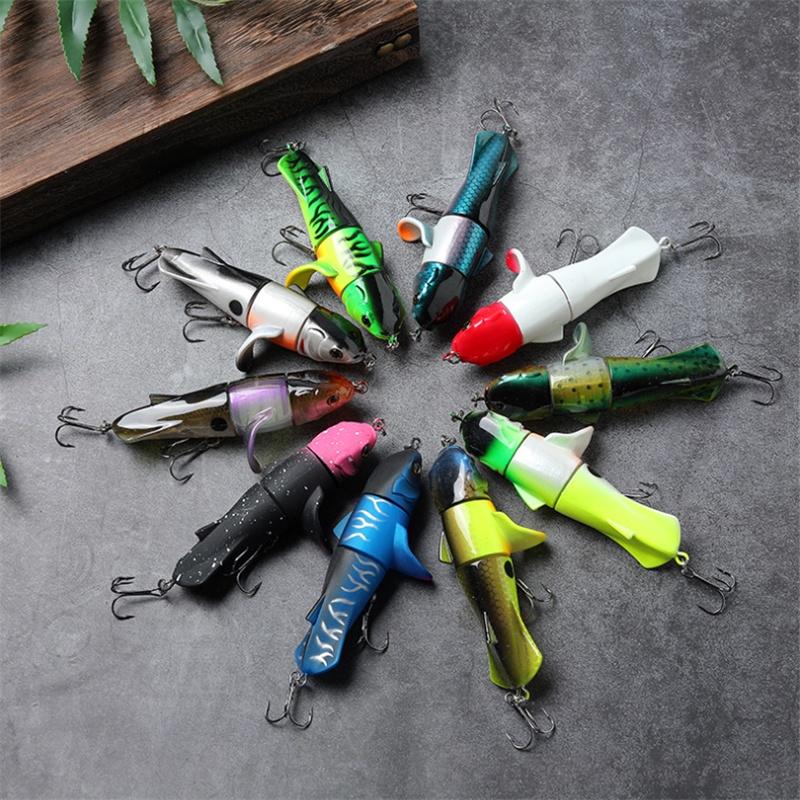 Bionic Ternary Lure Form Hard Bait Double Hook Fish Shape Abs Decoy Gear Fishing