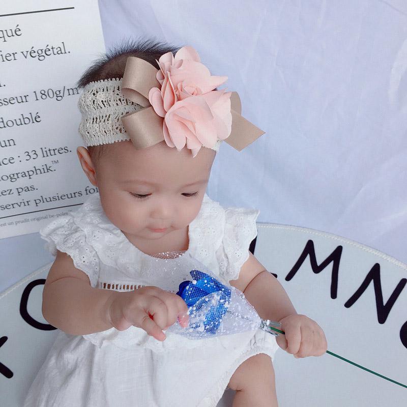 Spitze Blume Baby Stirnband Prinzessin Elastische Floral Kinder Mädchen Turban Kind Haarband Haar Zubehör