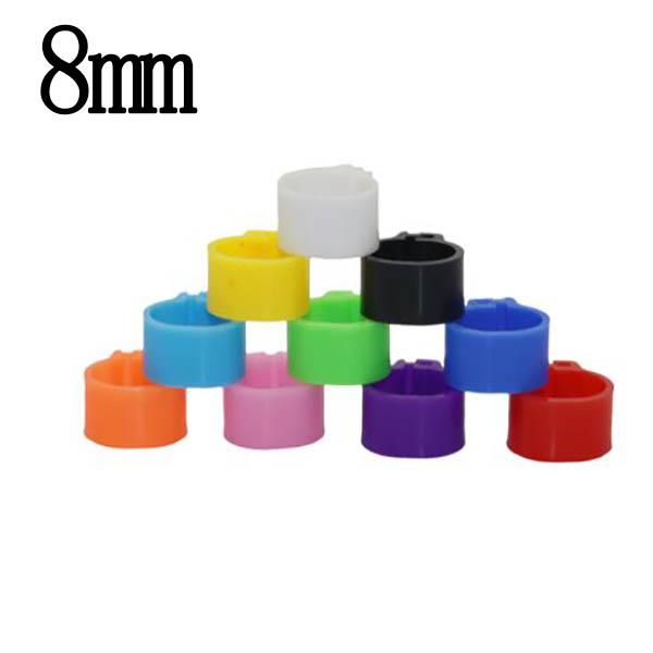 100 Pcs Inner Diameter 8MM 10MM Bird Plastic Clip Rings Pigeon Colored Foot Ring 10 Colors Pigeon Supplies