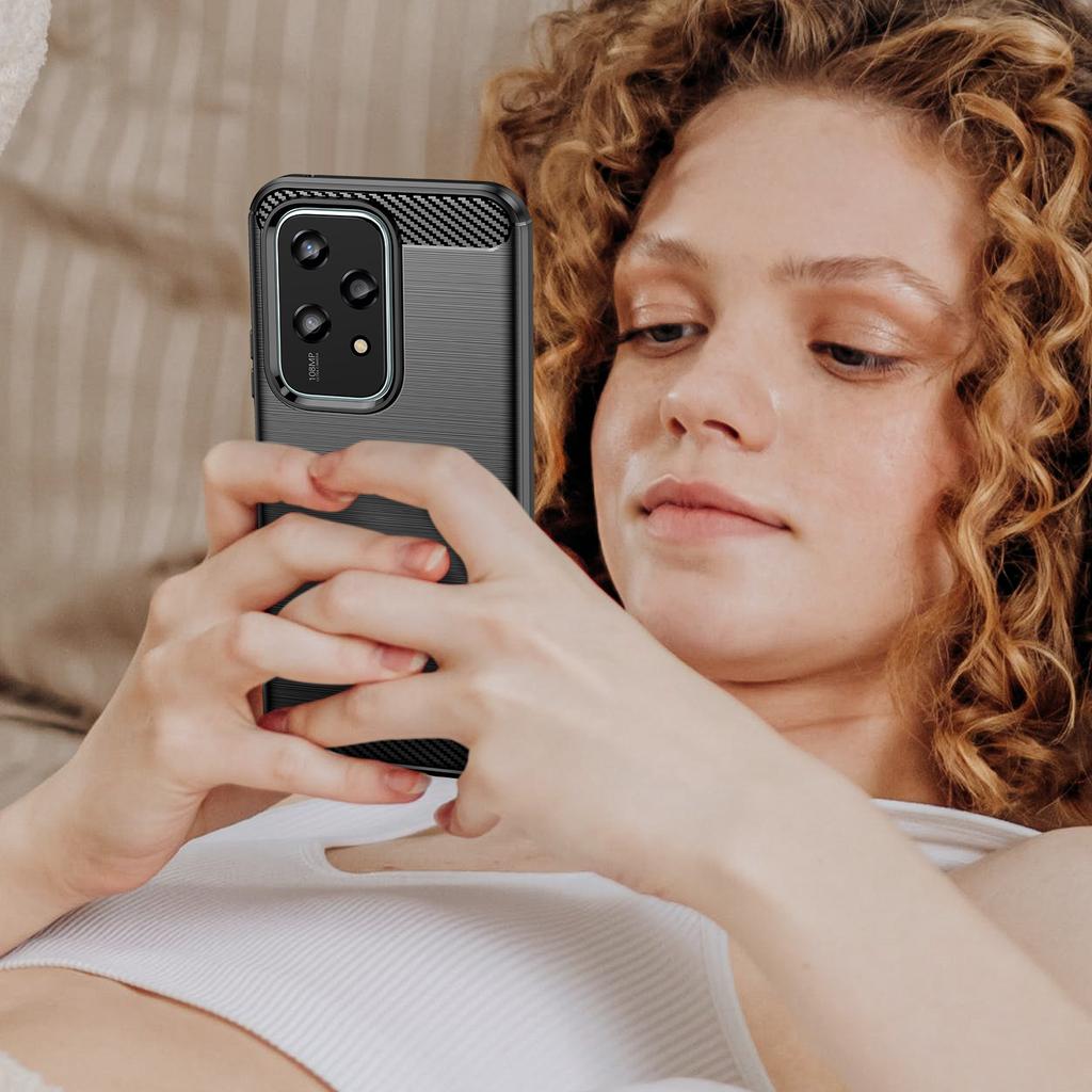 For Honor 200 Lite Carbon Fiber Texture Soft TPU Protective Phone Cover