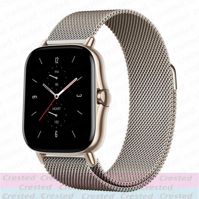20mm/22mm Milanese loop band For Amazfit GTS/4/2/2e/3/GTS2 Mini/GTR 47/GTR2/4/3/Pro Watch Bracelet correa Amazfit bip 6 5 straps